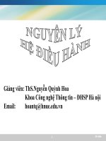 Bài giảng Nguyên lý hệ điều hành – ThS. Nguyễn Quỳnh Hoa