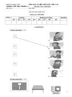Đề thi học kì 2 môn Tiếng Anh lớp 4 năm 2019-2020 có đáp án - Trường Tiểu học Phường 4