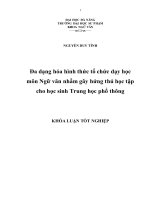 Đa dạng hóa hình thức tổ chức dạy học môn ngữ văn nhằm gây hứng thú học tập cho học sinh trung học phổ thông 