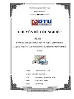 BÁO CÁO KẾT QUẢ THỰC TẬP VÀ THỰC TRẠNG CHẤT LƯỢNG PHỤC VỤ TẠI NHÀ HÀNG ALFRESCO’S VINCOM ĐÀ NẴNG