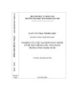 Luận văn thạc sĩ nghiên cứu chế tạo hợp chất nhôm có bề mặt riêng lớn, ứng dụng trong công nghiệp dược 