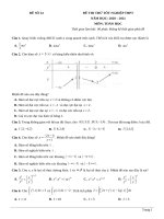 đề thi thử TN THPT 2021   môn toán   nhóm GV MGB   đề 24   file word có lời giải chi tiết