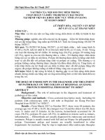 Vai trò của nội soi ống mềm trong chẩn đoán và điều trị bệnh lý đại tràng tại Bệnh viện Đa khoa khu vực tỉnh An Giang từ 03/2017-10/2017