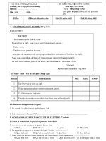 Đề thi học kì 2 môn Tiếng Pháp lớp 8 năm 2019-2020 có đáp án - Trường THCS Nguyễn Tri Phương (NN2)