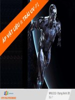 Bài giảng Thiết kế tạo hình nhân vật với 3d Max: Bài 7