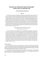 Chuyển giao tiến bộ kỹ thuật lâm nghiệp trong công tác khuyến lâm