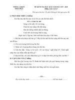 Đề thi học kì 2 môn Ngữ văn lớp 8 năm 2019-2020 có đáp án - Phòng GD&ĐT Thái Thụy