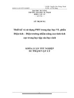 Thiết kế và sử dụng phiếu học tập trong dạy học vật lý phần điện tích – điện trường nhằm nâng cao tính tích cực trong học tập của học sinh 