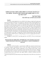 Chính sách huy động, phân phối và sử dụng nguồn lực tài chính   tín dụng đối với doanh nghiệp nhỏ và vừa tại Việt Nam