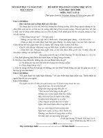 Đề thi học kì 2 môn Ngữ văn lớp 8 năm 2019-2020 có đáp án - Sở GD&ĐT Bắc Giang