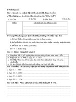 Đề thi học kì 2 môn Lịch sử và Địa lí lớp 5 năm 2019-2020 có đáp án - Trường Tiểu học Hiến Thành