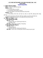 Cau Truc De Tham khao Thi HKI Toan 10