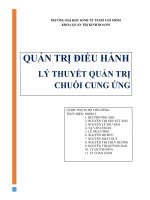 Quản trị điều hành lý thuyết quản trị chuỗi cung ứng, ứng dụng lý thuyết điều hành chuỗi cung ứng uniliver việt nam 