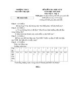 Đề thi học kì 2 môn Địa lí lớp 6 năm 2019-2020 có đáp án - Trường THCS Nguyễn Thị Lựu