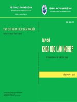 Mô hình ước tính sinh khối trên mặt đất cây rừng khộp được điều chỉnh theo các nhân tố sinh thái và môi trường rừng