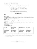 Đề thi học kì 2 môn Địa lí lớp 8 năm 2019-2020 có đáp án - Trường THCS Lý Thường Kiệt