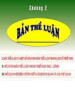 Bài giảng Chương 2: Bản thể luận