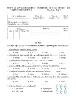 Đề thi học kì 2 môn Toán lớp 3 năm 2019-2020 - Trường Tiểu học Hòa Hưng 2