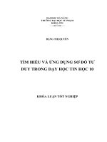 Tìm hiểu và ứng dụng sơ đồ tư duy trong dạy học tin học 10 