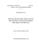 Đánh giá kết quả phẫu thuật lót sàn hốc mắt bằng lưới titanium trong điều trị gãy sàn hốc mắt 