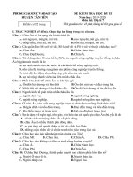Đề thi học kì 2 môn Địa lí lớp 7 năm 2019-2020 có đáp án - Phòng GD&ĐT huyện Tân Yên