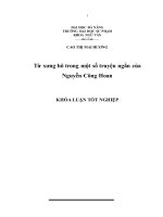Từ xưng hô trong một số truyện ngắn của nguyễn công hoan 