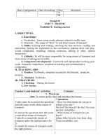 Giáo án Tiếng Anh 7 Kỳ II chuẩn theo công văn 5512