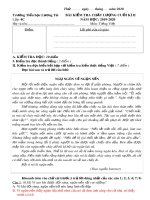 Đề thi học kì 2 môn Tiếng Việt lớp 4 năm 2019-2020 có đáp án - Trường Tiểu học Lương Tài