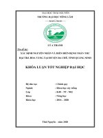 Xác định nguyên nhân và diễn biến bệnh thán thư hại trà hoa vàng tại huyện ba chẽ tỉnh quảng ninh 
