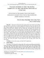 Ứng dụng mô hình cấu trúc thị trường nghiên cứu cấu trúc thị trường tôm nước lợ ở Việt Nam