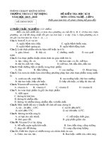 Đề thi học kì 2 môn Công nghệ lớp 6 năm 2019-2020 có đáp án - Trường THCS Lý Tự Trọng