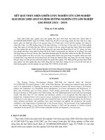 Kết quả thực hiện chiến lược nghiên cứu lâm nghiệp giai đoạn 2008-2020 và định hướng nghiên cứu lâm nghiệp giai đoạn 2021-2030