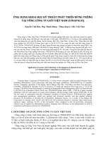 Ứng dụng khoa học kỹ thuật phát triển rừng trồng tại Tổng công ty Giấy Việt Nam (VINAPACO)