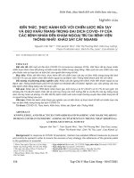 Kiến thức, thực hành đối với chiến lược rửa tay và đeo khẩu trang trong đại dịch Covid-19 của các bệnh nhân đến khám ngoại trú tại Bệnh viện Thống nhất: Khảo sát cắt ngang