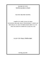 Nghiên cứu chiết tách, xác định thành phần hóa học, hoạt tính sinh học và phân lập phân đoạn các chất có trong dịch chiết của cây thầu dầu (ricinus communis) tại quảng nam 