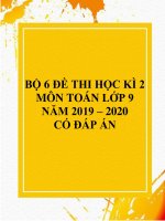 Bộ 6 đề thi học kì 2 môn Toán lớp 9 năm 2019-2020 có đáp án