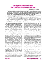 Bảo vệ quyền lợi người tiêu dùng theo pháp luật tố tụng dân sự Việt Nam