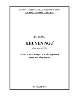 Bài giảng Khuyến ngư (Ngành Nuôi trồng thủy sản)
