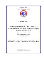 Tóm tắt Luận văn Thạc sĩ Luật học: Pháp luật kiểm soát hoạt động gây ô nhiễm môi trường biển trong hoạt động hàng hải tại Việt Nam