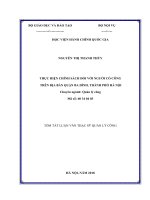 Tóm tắt Luận văn Thạc sĩ Quản lý công: Thực hiện chính sách đối với người có công trên địa bàn quận Ba Đình, thành phố Hà Nội