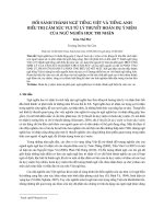 Đối sánh thành ngữ tiếng Việt và tiếng Anh biểu thị cảm xúc vui từ lý thuyết hoán dụ ý niệm của ngữ nghĩa học tri nhận