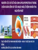NGHIÊN CỨU CHỈ SỐ HÓA SINH APOLIPOPROTEIN B TRONG CHẨN ĐOÁN SỚM XƠ VỮA MẠCH MÁU Ở BỆNH NHÂN THANGUYÊN PHÁT