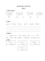 Phiếu bài tập cuối tuần môn Toán lớp 2 năm học 2020-2021 - Trường Tiểu học Nguyễn Văn Bá (Tuần 27)
