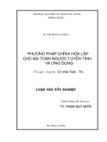 Phương pháp chỉnh hóa lặp cho bài toán ngược tuyến tính và ứng dụng 