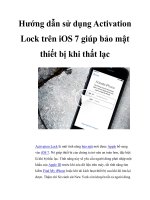 Hướng dẫn sử dụng Activation Lock trên iOS 7 giúp bảo mật thiết bị khi thất lạc