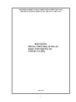 Bài giảng Sinh lý động vật thủy sản