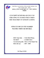 CỤM THIẾT KẾ ĐỒ HỌA QUẢNG CÁO CHO CÔNG TY CỔ PHẦN PHÁT TRIỂN THỂ THAO ĐIỆN TỬ KNIGHT GAMING TÓM TẮT ĐỒ ÁN TỐT NGHIỆP NGÀNH: THIẾT KẾ ĐỒ HỌA