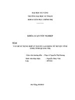 Vấn đề sử dụng hợp lý nguồn lao động nữ huyện vĩnh linh, tỉnh quảng trị 