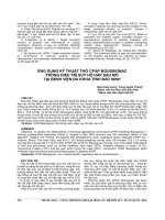 Ứng dụng kỹ thuật thở CPAP Boussignac trong điều trị suy hô hấp sau mổ tại Bệnh viện Đa khoa tỉnh Bắc Ninh
