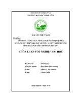 Khóa luận tốt nghiệp: Đánh giá công tác cấp giấy chứng nhận quyền sử dụng đất trên địa bàn xã Phủ Lý, huyện Phú Lương, tỉnh Thái Nguyên giai đoạn 2015 - 2017